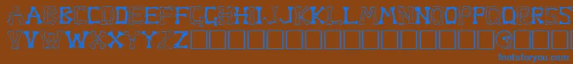 Boneapa Font – Blue Fonts on Brown Background