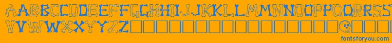 Boneapa Font – Blue Fonts on Orange Background