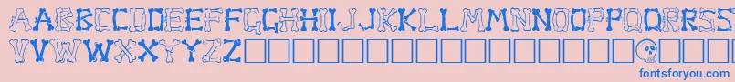 Boneapa Font – Blue Fonts on Pink Background