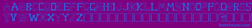 Boneapa Font – Blue Fonts on Purple Background