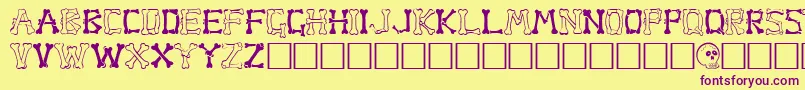 Boneapa Font – Purple Fonts on Yellow Background