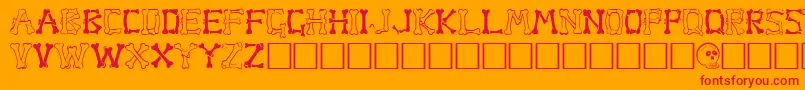 Boneapa Font – Red Fonts on Orange Background