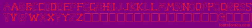 Boneapa Font – Red Fonts on Purple Background