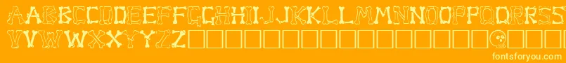 Boneapa Font – Yellow Fonts on Orange Background