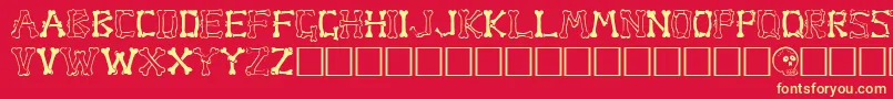 Boneapa Font – Yellow Fonts on Red Background