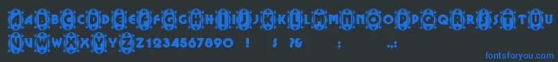 Cameoappearance Font – Blue Fonts on Black Background