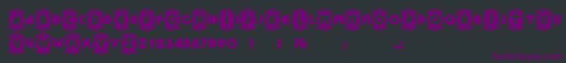 Czcionka Cameoappearance – fioletowe czcionki na czarnym tle