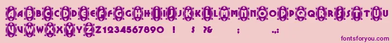 Cameoappearance Font – Purple Fonts on Pink Background