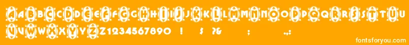 Cameoappearance Font – White Fonts on Orange Background