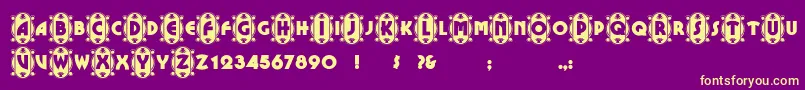 Cameoappearance Font – Yellow Fonts on Purple Background