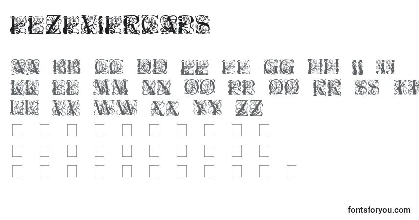 Czcionka Elzeviercaps – alfabet, cyfry, specjalne znaki