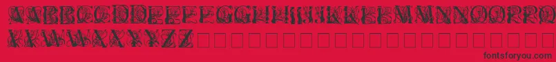 Elzeviercaps Font – Black Fonts on Red Background