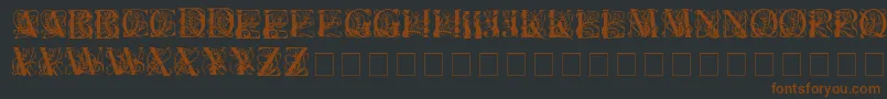 Elzeviercaps Font – Brown Fonts on Black Background