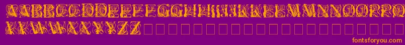 More about Elzeviercaps Font Elzeviercaps Font – Orange Fonts on Purple Background