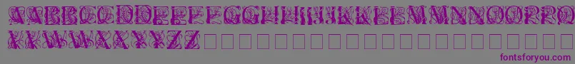 Шрифт Elzeviercaps – фиолетовые шрифты на сером фоне