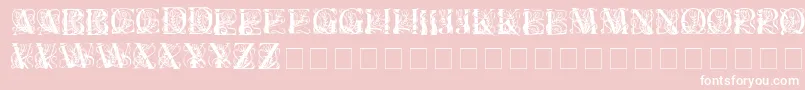 Elzeviercaps Font – White Fonts on Pink Background