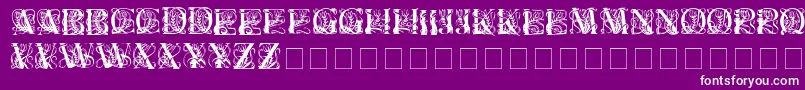 Elzeviercaps Font – White Fonts on Purple Background