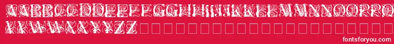 Elzeviercaps Font – White Fonts on Red Background