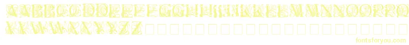 Elzeviercaps Font – Yellow Fonts on White Background