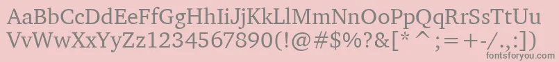 CharterItcRegular Font – Gray Fonts on Pink Background