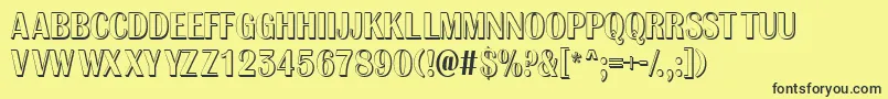 AlbioIc-Schriftart – Schwarze Schriften auf gelbem Hintergrund