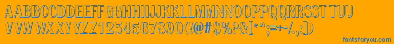 AlbioIc Font – Blue Fonts on Orange Background