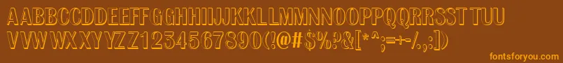 AlbioIc Font – Orange Fonts on Brown Background