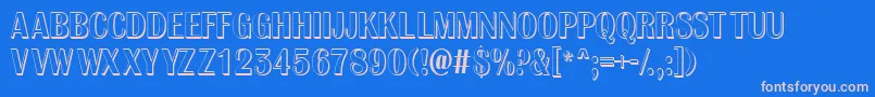 AlbioIc Font – Pink Fonts on Blue Background