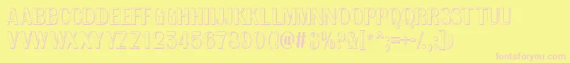 AlbioIc Font – Pink Fonts on Yellow Background