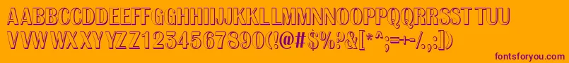 AlbioIc Font – Purple Fonts on Orange Background