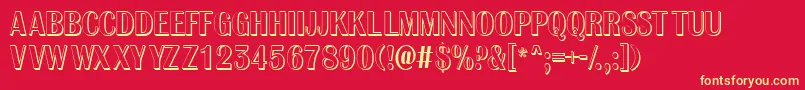 AlbioIc Font – Yellow Fonts on Red Background