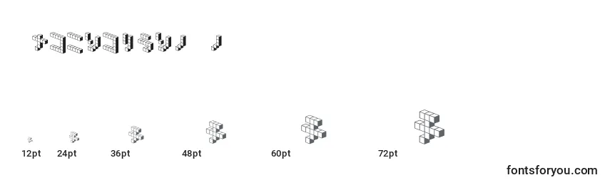 Größen der Schriftart CubicblockNkS