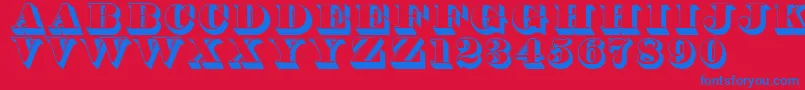 Шрифт Thorne – синие шрифты на красном фоне