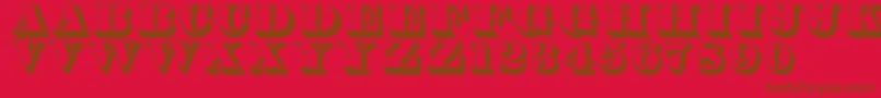 Thorne Font – Brown Fonts on Red Background