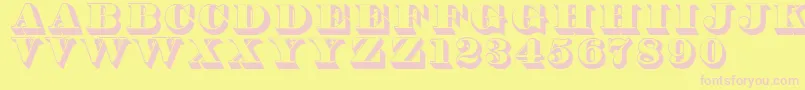 Шрифт Thorne – розовые шрифты на жёлтом фоне