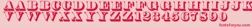 Thorne Font – Red Fonts on Pink Background