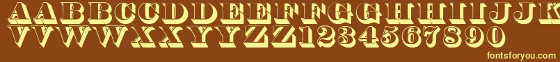 Thorne-fontti – keltaiset fontit ruskealla taustalla