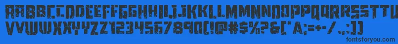 Towerruinsdrop Font – Black Fonts on Blue Background