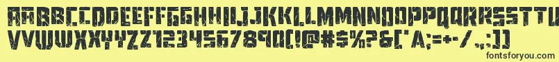 Towerruinsdrop Font – Black Fonts on Yellow Background