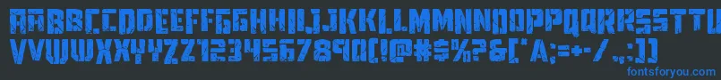 Towerruinsdrop Font – Blue Fonts on Black Background