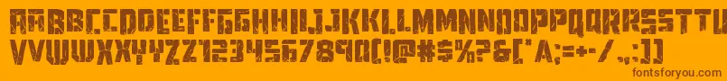 Towerruinsdrop Font – Brown Fonts on Orange Background