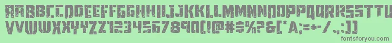 Towerruinsdrop Font – Gray Fonts on Green Background