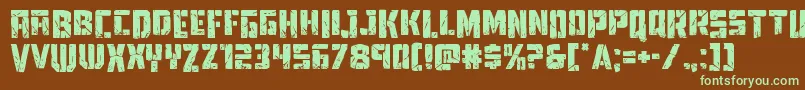 Towerruinsdrop Font – Green Fonts on Brown Background