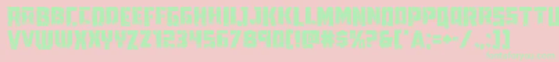 Towerruinsdrop Font – Green Fonts on Pink Background