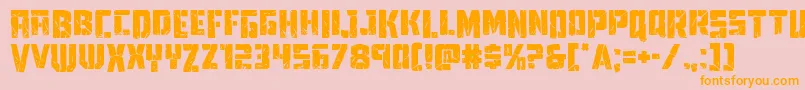 Towerruinsdrop Font – Orange Fonts on Pink Background