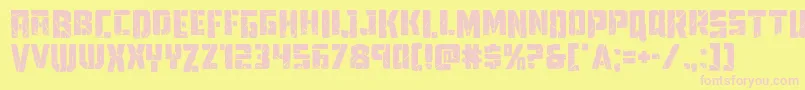 Towerruinsdrop Font – Pink Fonts on Yellow Background