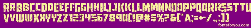 Towerruinsdrop Font – Yellow Fonts on Purple Background