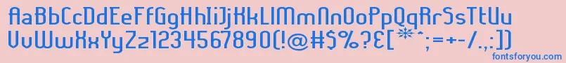 LadyIceExpanded Font – Blue Fonts on Pink Background