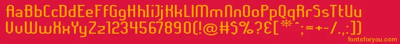 LadyIceExpanded Font – Orange Fonts on Red Background