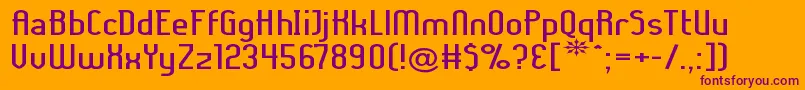 LadyIceExpanded Font – Purple Fonts on Orange Background